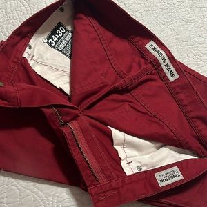 Men’s express red jeans Kingston classic fit straight leg 35x30